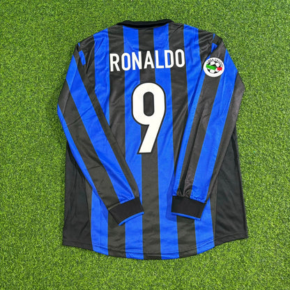 Ronaldo El Fenomeno R9 - Inter 1998 1999 Retro Jersey Trikot Maillot Maglia Soccer Shirt