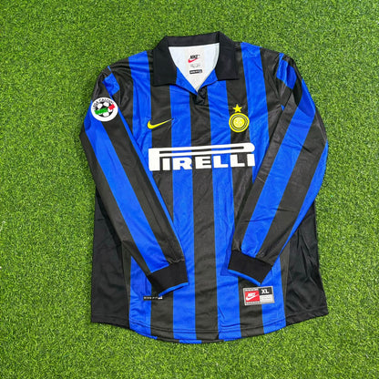Ronaldo El Fenomeno R9 - Inter 1998 1999 Retro Jersey Trikot Maillot Maglia Soccer Shirt