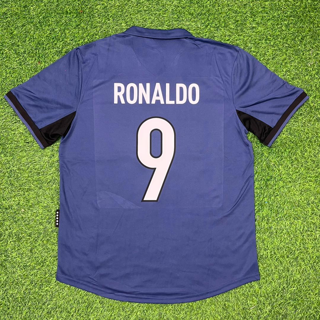 Ronaldo Nazario #9 Inter Milan 1998-1999 Home Retro Football Jersey