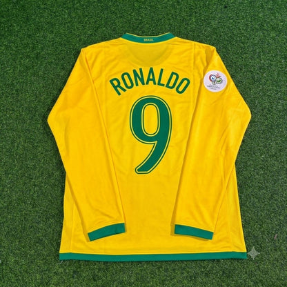 Ronaldo Nazario #9 Brazil 2006 World Cup Long Sleeve Football Jersey