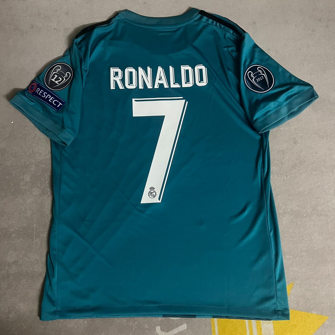 Cristiano Ronaldo Real Madrid 2017 2018 Season Retro Short Sleeve Jersey Trikot