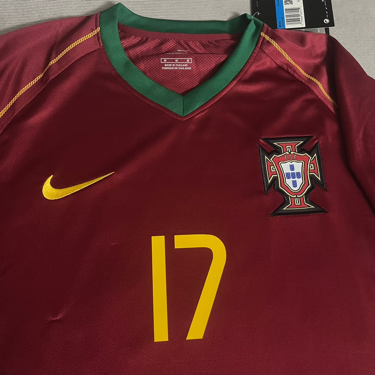 Cristiano Ronaldo Portugal EURO 2004 Retro Short-Sleeve Football Jersey