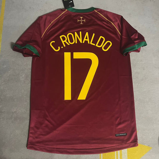 Cristiano Ronaldo Portugal EURO 2004 Retro Short-Sleeve Football Jersey