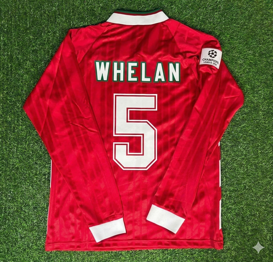 Ronnie Whelan Liverpool Long Sleeve Retro Kit Jersey Trikot Maillot Soccer Shirt