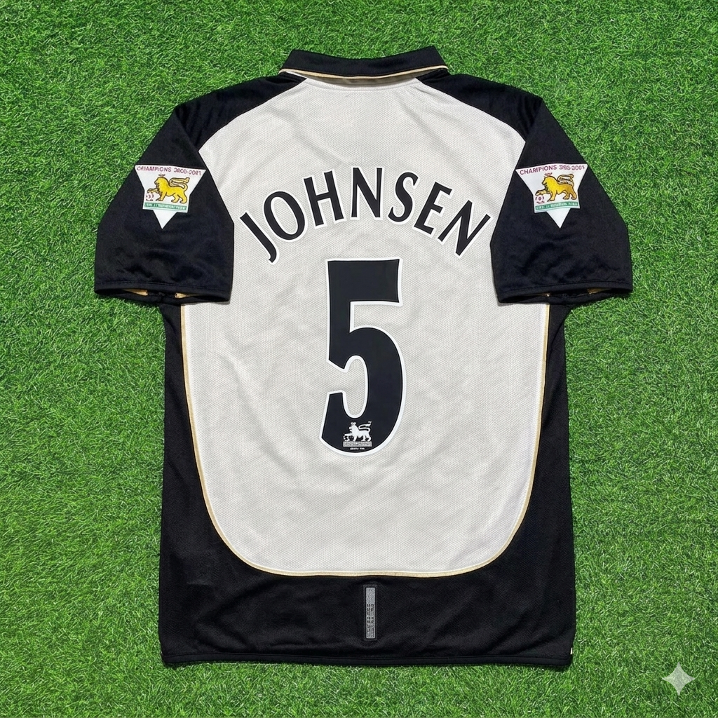 Ronny Johnsen #5 Manchester United 2001-2002 Reversible Retro Jersey