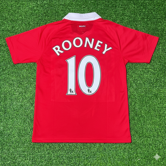 Wayne Rooney Manchester United 2010/2011 Retro Home Football Jersey