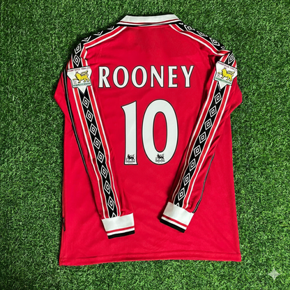 Wayne Rooney 10 - Manchester United Red Long Sleeve Kit Jersey Trikot Maillot