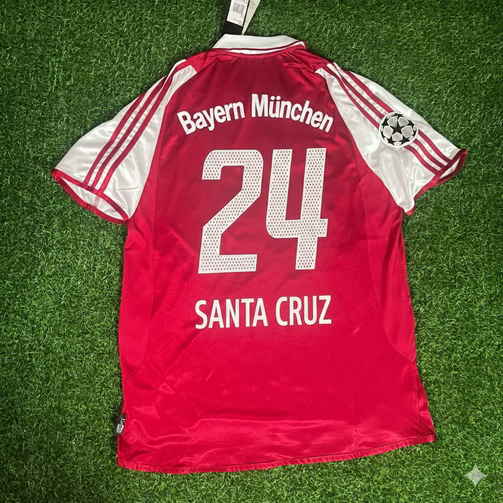 Roque Santa Cruz 24 FC Bayern Munich 2003 2004 Retro Trikot Jersey Jersey Maillot Soccer Shirt
