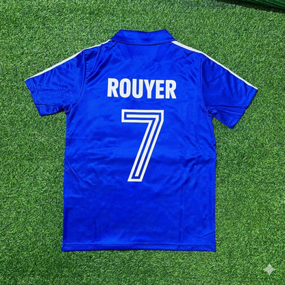 Olivier Rouyer France 1982 World Cup Retro Football Jersey Retro Trikot