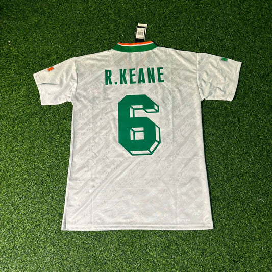 Roy Keane Ireland 1994 Season Away Retro Football Jersey Kit