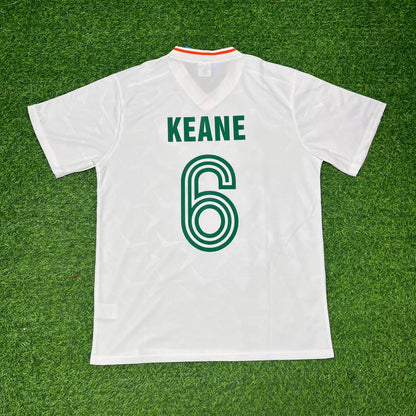 Roy Keane Ireland White Legendary Anniversary Retro Football Jersey Kit