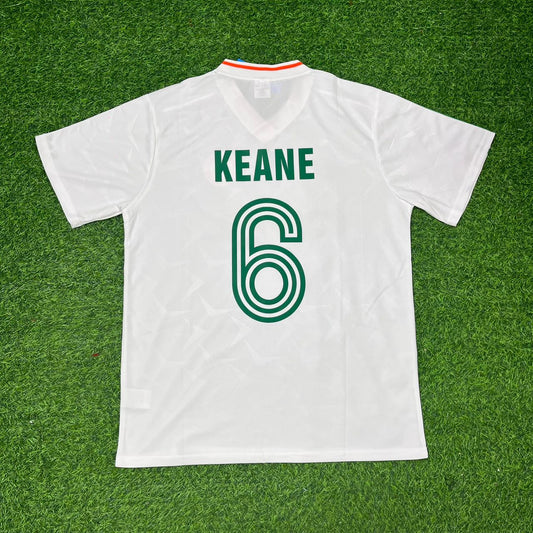Roy Keane Ireland White Legendary Anniversary Retro Football Jersey Kit