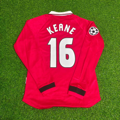 Roy Keane Manchester United 1999 Champions League Final Retro Football Jersey Kit