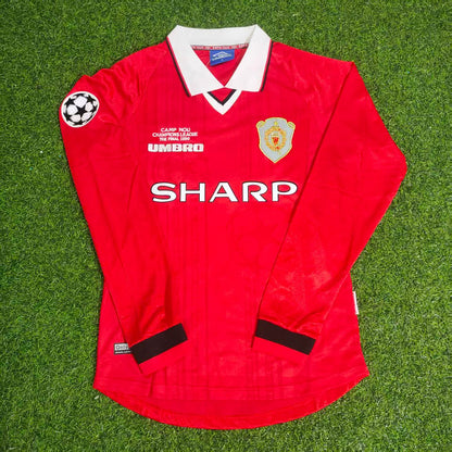 Roy Keane Manchester United 1999 Champions League Final Retro Football Jersey Kit