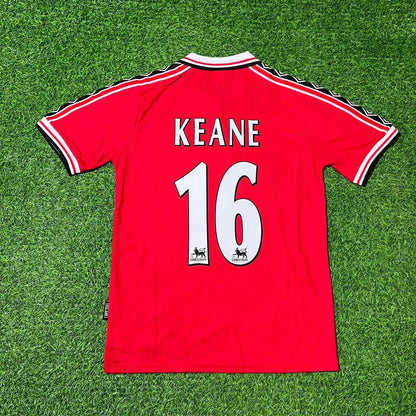 Roy Keane Manchester United 1999 Red Retro Football Jersey