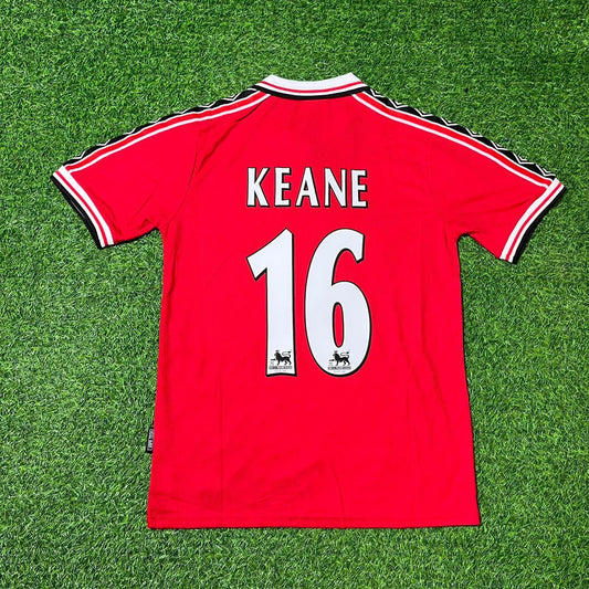 Roy Keane Manchester United 1999 Red Retro Football Jersey
