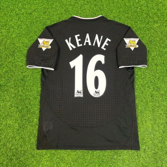 Roy Keane Manchester United 2003-2004 Away Black Retro Football Jersey