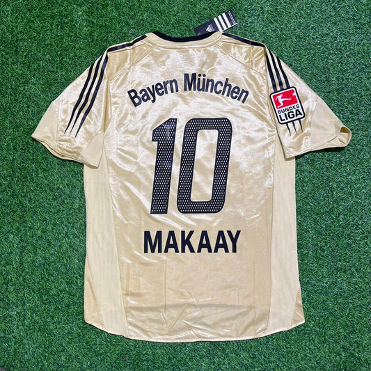 Roy Makaay Bayern Munich Retro Golden 2004/05 Trikot Jersey Maillot Soccer Shirt