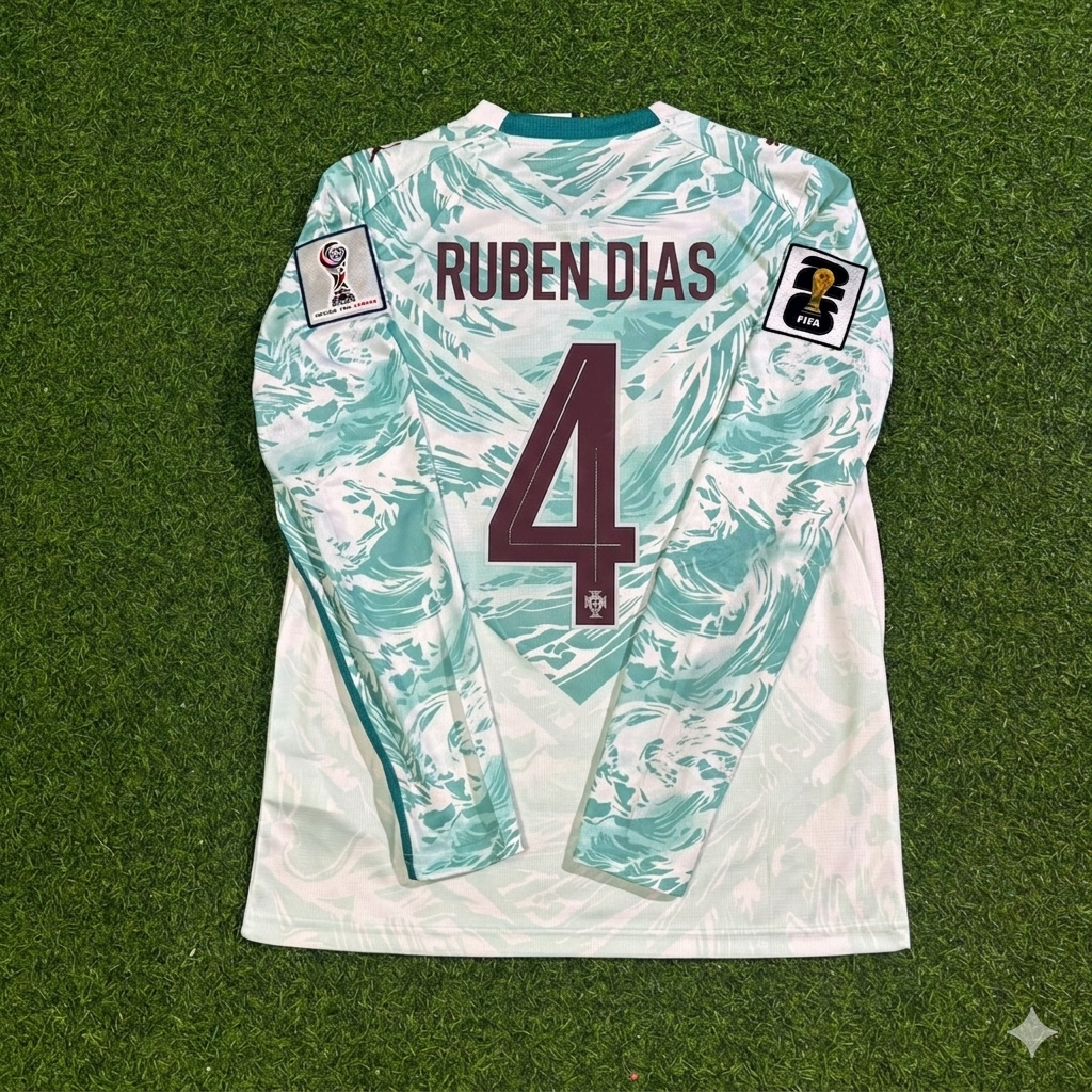 Ruben Dias #4 Portugal 2026 World Cup Away Long Sleeve Football Jersey