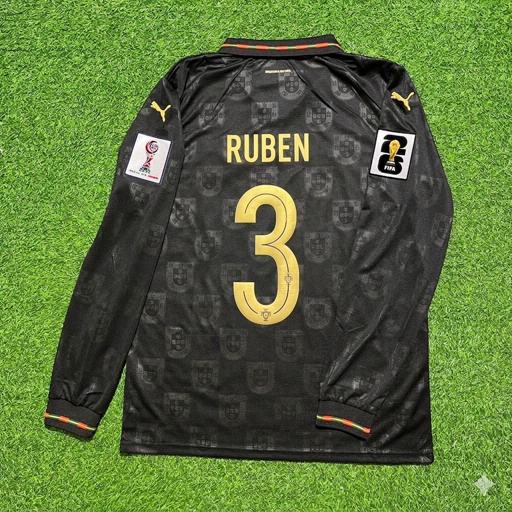 Ruben Dias  Portugal 2026 World Cup Home Long Sleeve Jersey Trikot Maillot