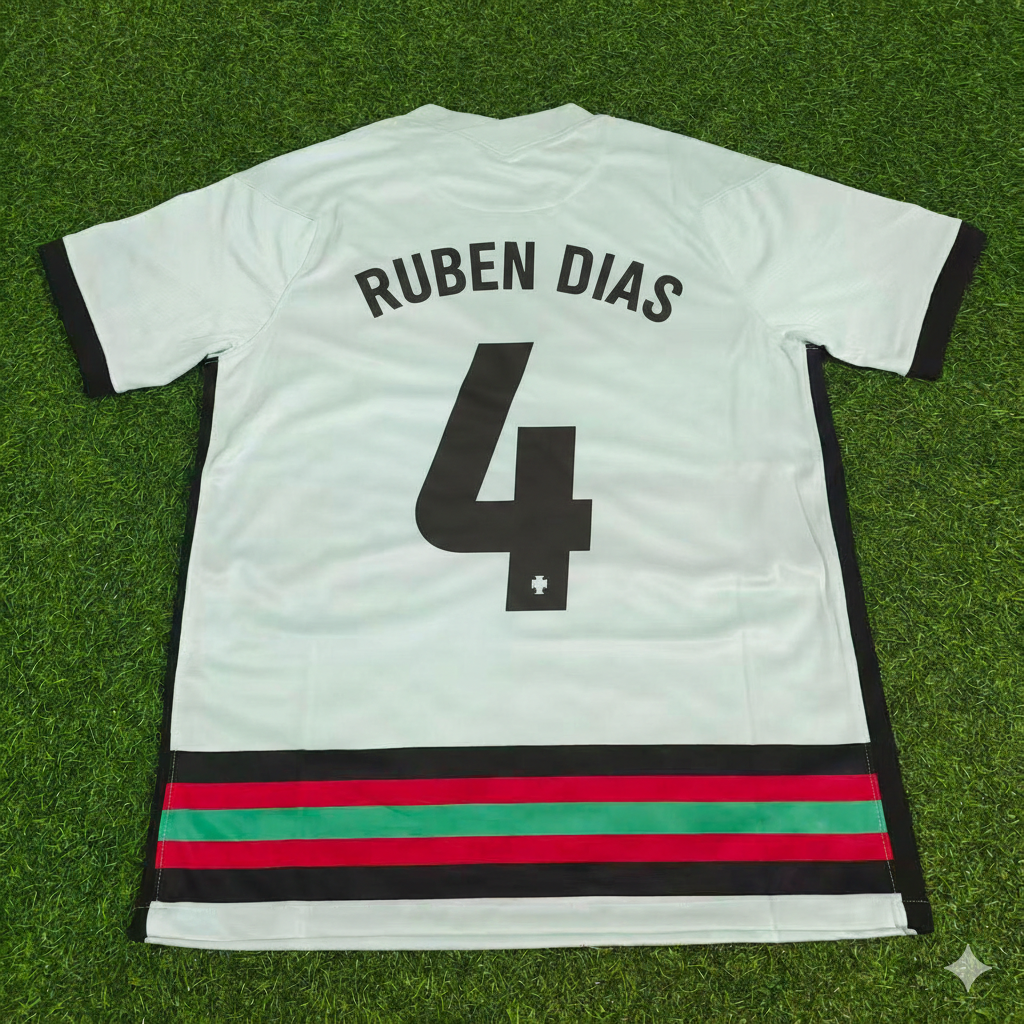 Ruben Dias Portugal EURO 2020 Retro Away Football Jersey