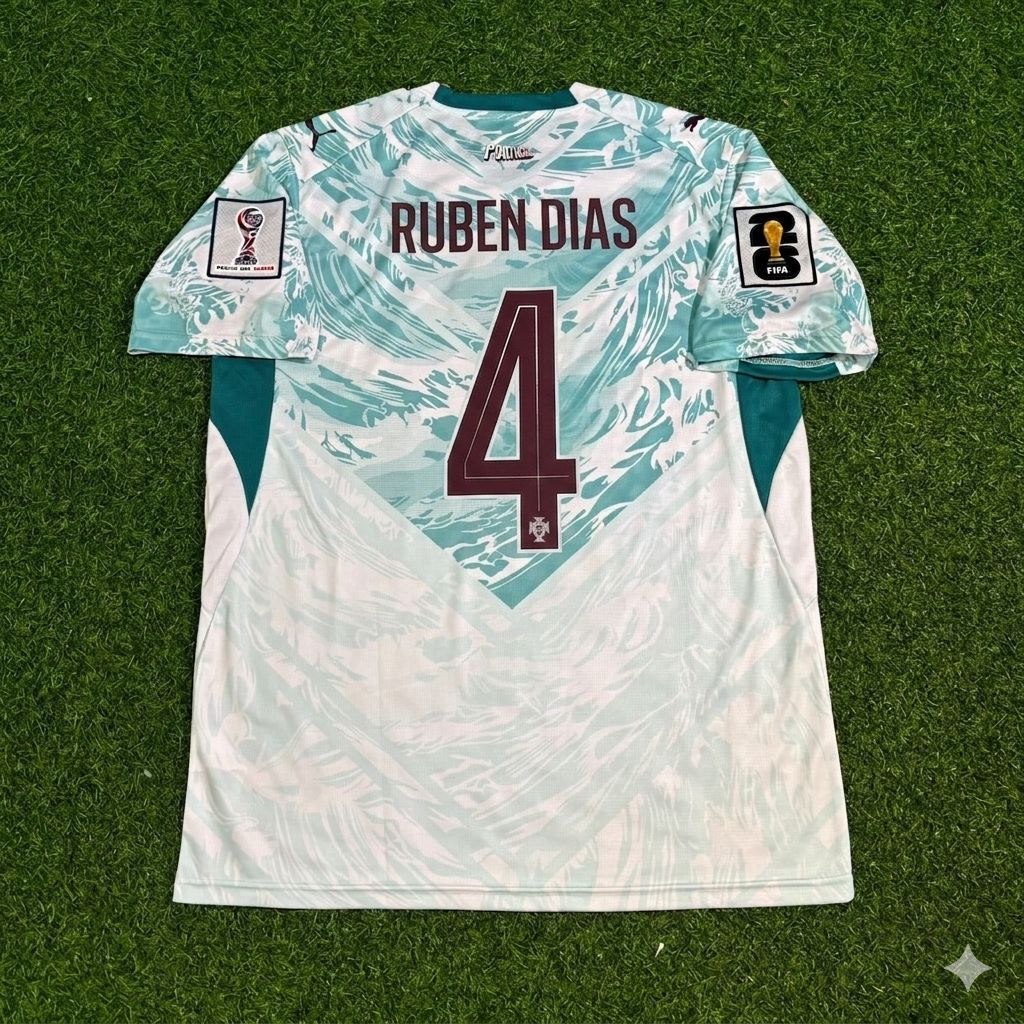 Ruben Dias Portugal 2026 World Cup White Away Football Jersey