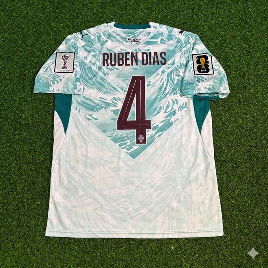 Ruben Dias Portugal 2026 World Cup White Away Football Jersey