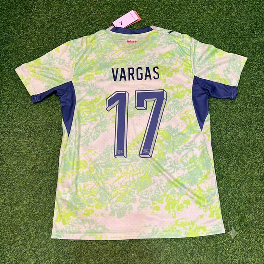 Ruben Vargas #17 Switzerland 2026 World Cup Away Kit Jersey Trikot Maillot