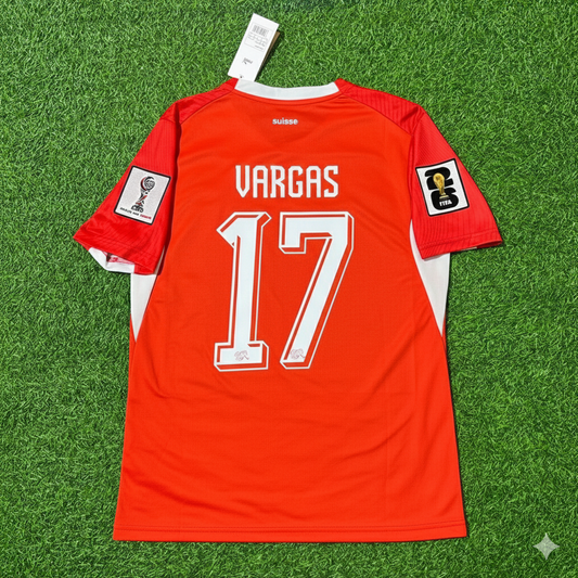 Ruben Vargas 17- Switzerland 2026 World Cup Kit Jersey Trikot Maillot