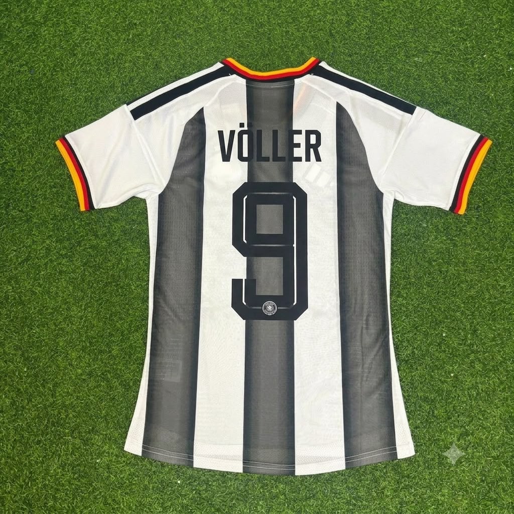 Rudi Völler Germany Stripe Special Edition Black White Jersey Trikot Maillot