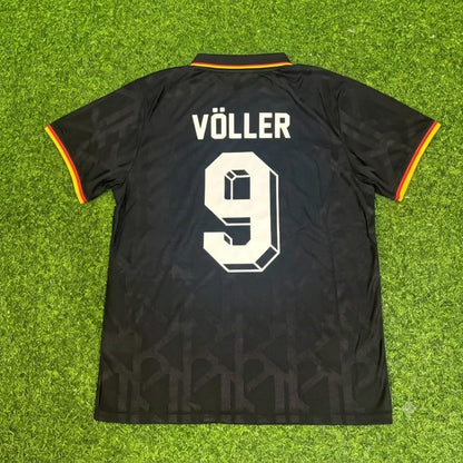 Rudi Völler Germany Black Polo Retro Commemorative Jersey
