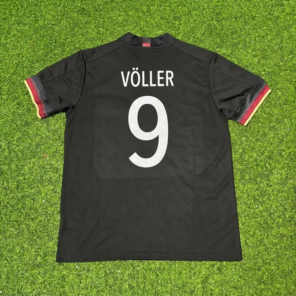 Rudi Völler #9 Germany Black Retro Football Jersey