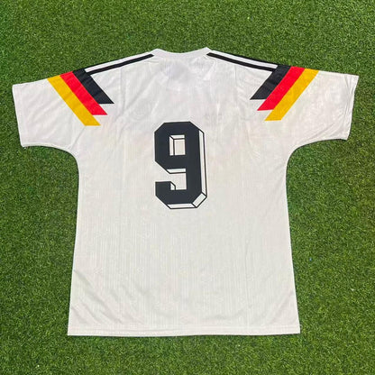 Rudi Völler Germany Deutschland 1990 Weltmeisterschaft Retro Fußballtrikot
