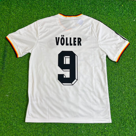 Rudi Völler #9 Deutschland 1986 Weltmeisterschaft Retro Trikot Weiß
