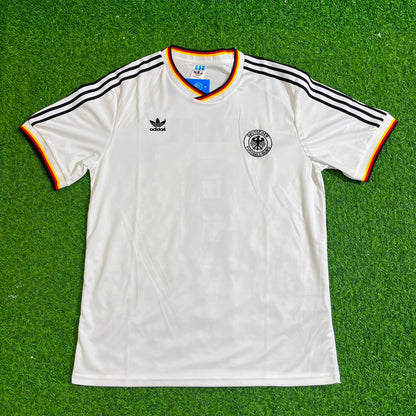 Rudi Völler #9 Deutschland 1986 Weltmeisterschaft Retro Trikot Weiß