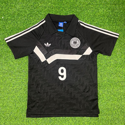 Rudi Völler Deutschland 1990 WM Schwarzes Retro Fußballtrikot