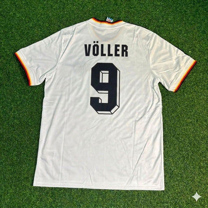 Rudi Völler #9 Deutschland 1986 Weltmeisterschaft Retro Trikot Weiß