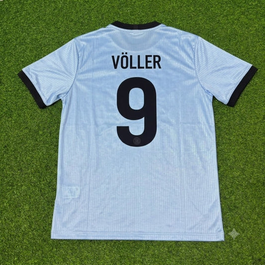 Rudi Völler Germany 125th Year Special Clear Blue Retro Football Jersey