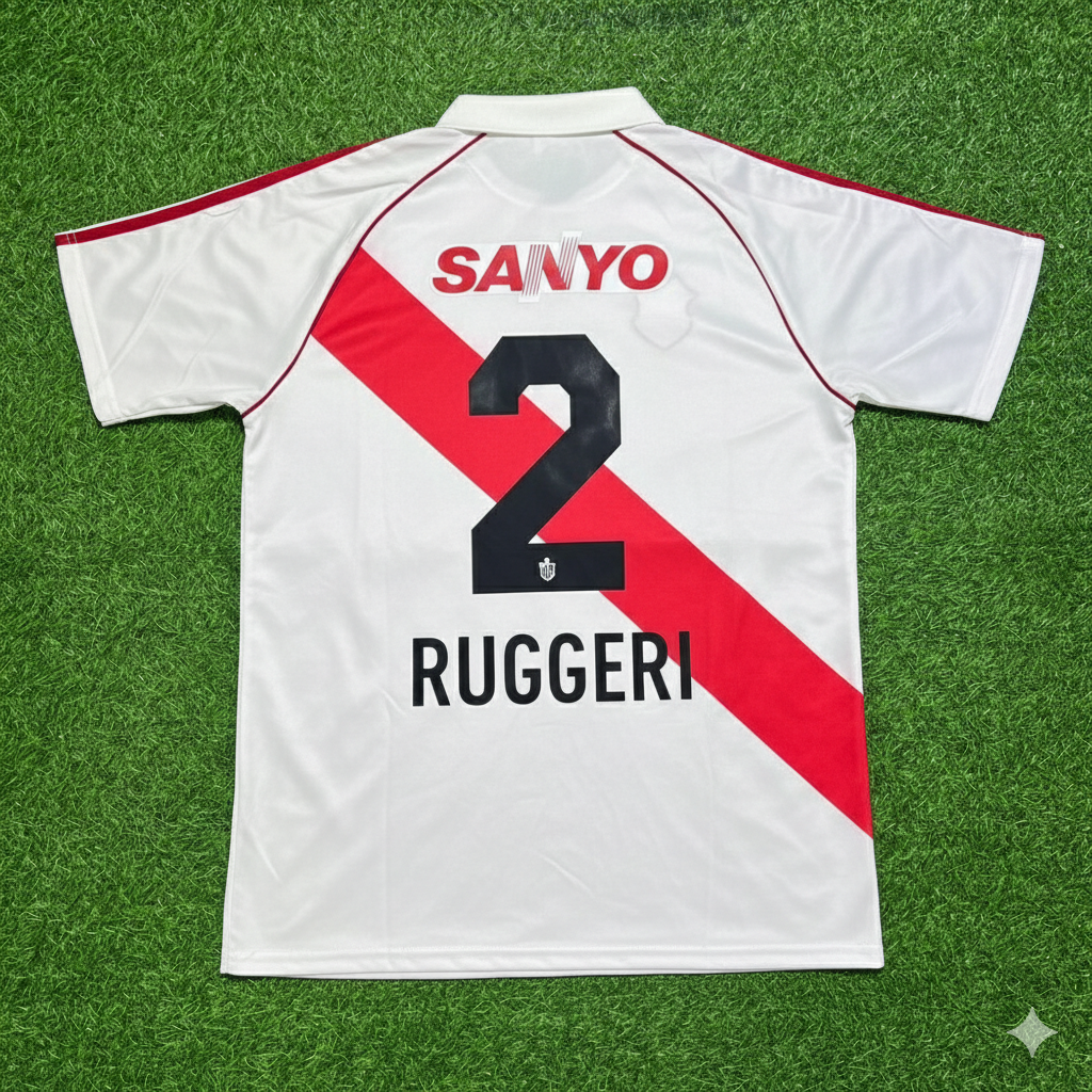 Oscar Ruggeri River Plate Retro Home Football Jersey