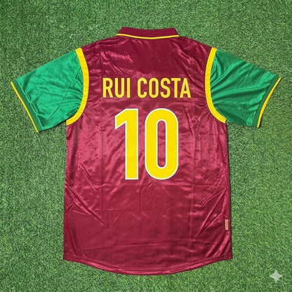 Rui Costa #10 Portugal 1998 World Cup Retro Jersey