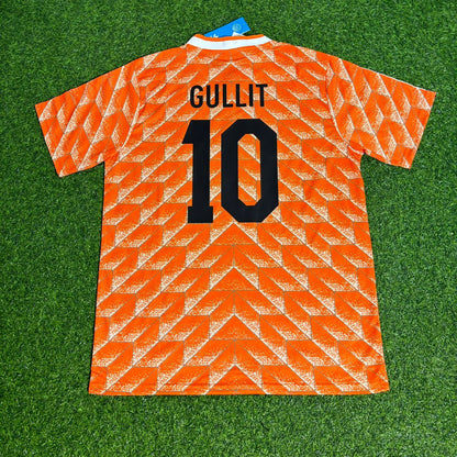 Ruud Gullit Netherlands 1988 Retro Football Jersey Kit