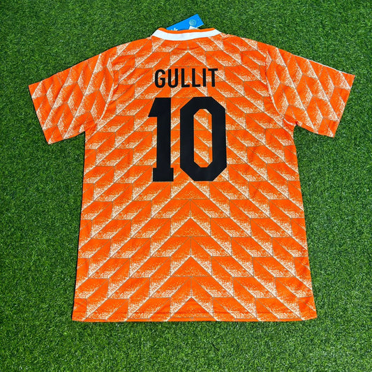 Maillot de football rétro Ruud Gullit Pays-Bas 1988