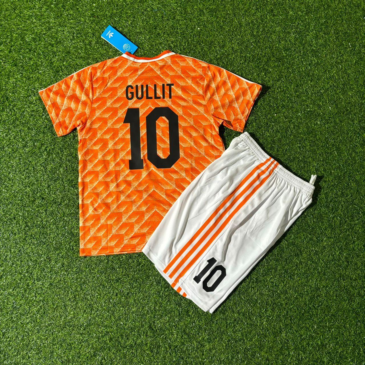 Ruud Gullit Netherlands 1990 World Cup Kids Football Jersey Kit