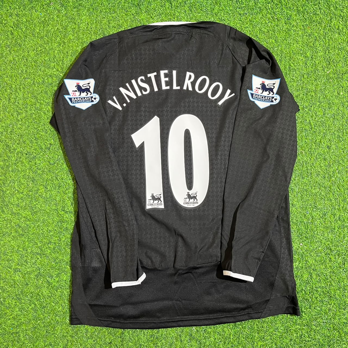 Ruud van Nistelrooy Manchester United 2003-2004 Away Black Long Sleeve Retro Football Jersey