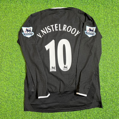 Ruud van Nistelrooy Manchester United 2003-2004 Away Black Long Sleeve Retro Football Jersey