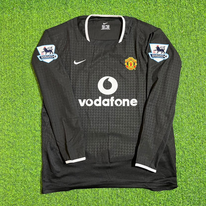 Ruud van Nistelrooy Manchester United 2003-2004 Away Black Long Sleeve Retro Football Jersey