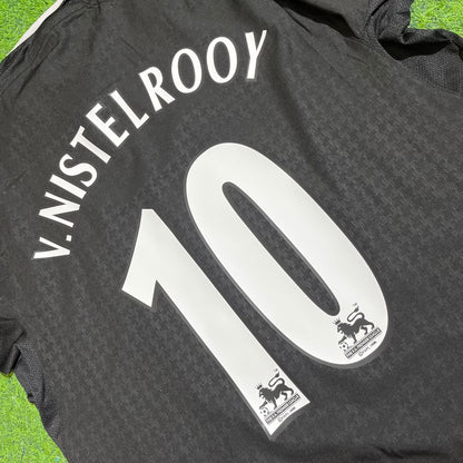 Ruud van Nistelrooy Manchester United 2003-2004 Away Black Long Sleeve Retro Football Jersey