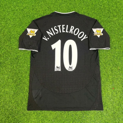 Ruud van Nistelrooy Manchester United 2003-2004 Away Black Retro Football Jersey