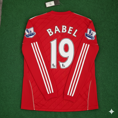 Ryan Babel Liverpool 2010 2012 Season Long Sleeves Red Retro Jersey Trikot Soccer Shirt