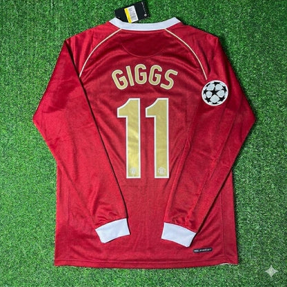 Ryan Giggs #11 Manchester United 2006 2007 Red Golden Jersey Trikot